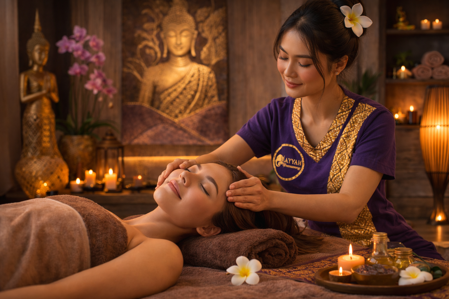 Kopf- und Gesichtsmassage