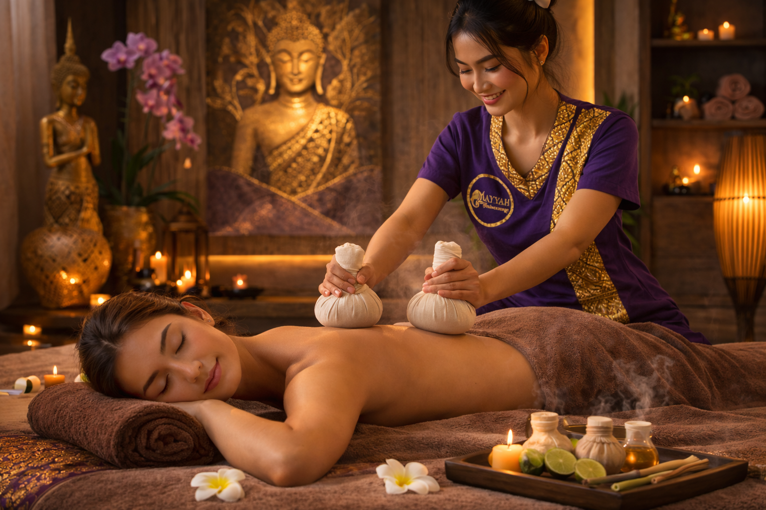 Kräuter-Stempel-Massage